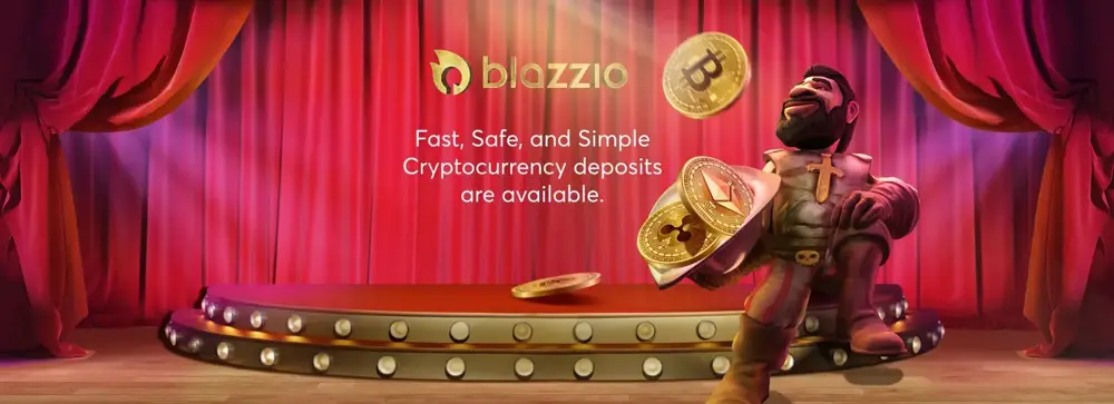 Banner di Blazzio Casino sui depositi in criptovaluta